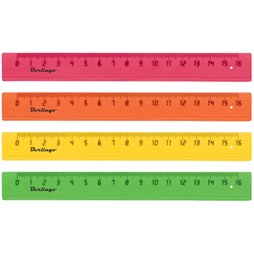 Линейки набор из 4-х пр. "Berlingo Color" (2 треугольника, линейка 30см, транспортир) /24/