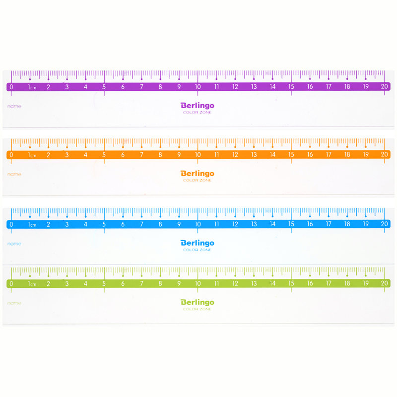 Линейка  20см Berlingo "Color" /24/