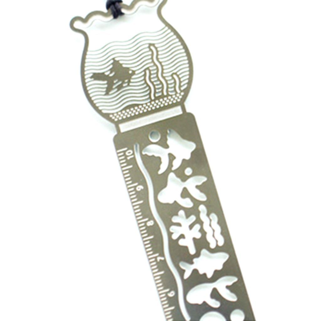 Линейка-закладка  15см deVENTE "Black Style" металл /75/