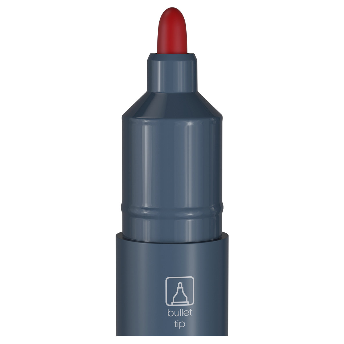 Маркер перманентный 2мм "Berlingo " красный /12/