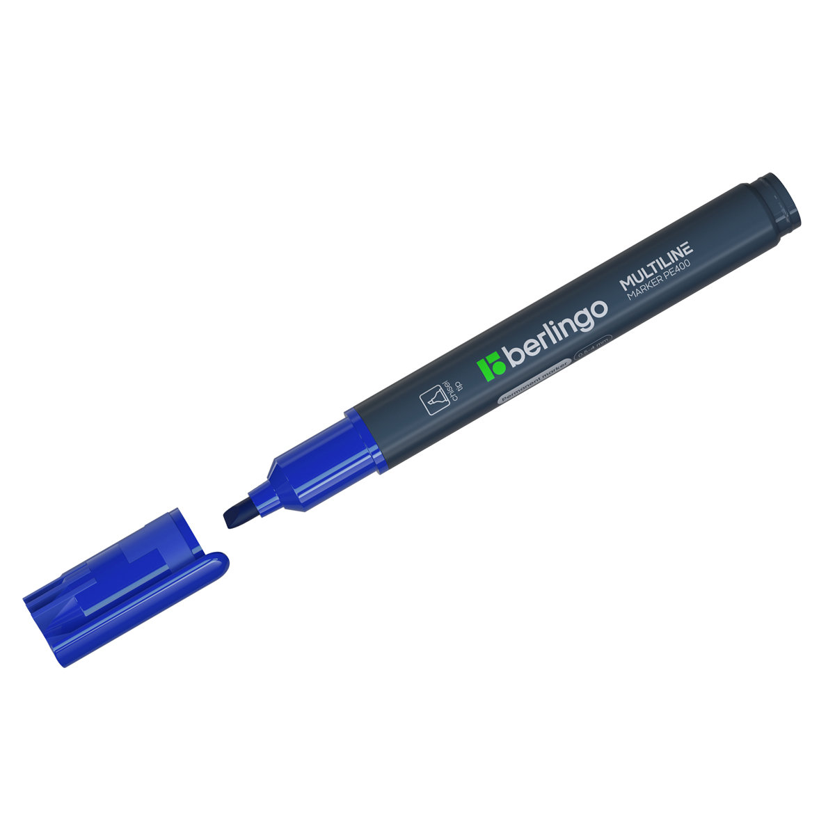Маркер перманентный 0,5-4мм "Berlingo" синий /12/