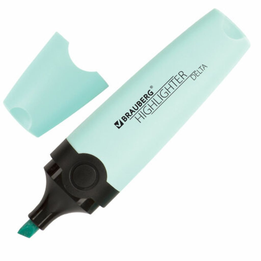 Маркер-текстовыделитель "BRAUBERG "DELTA PASTEL" бирюзовый /12/