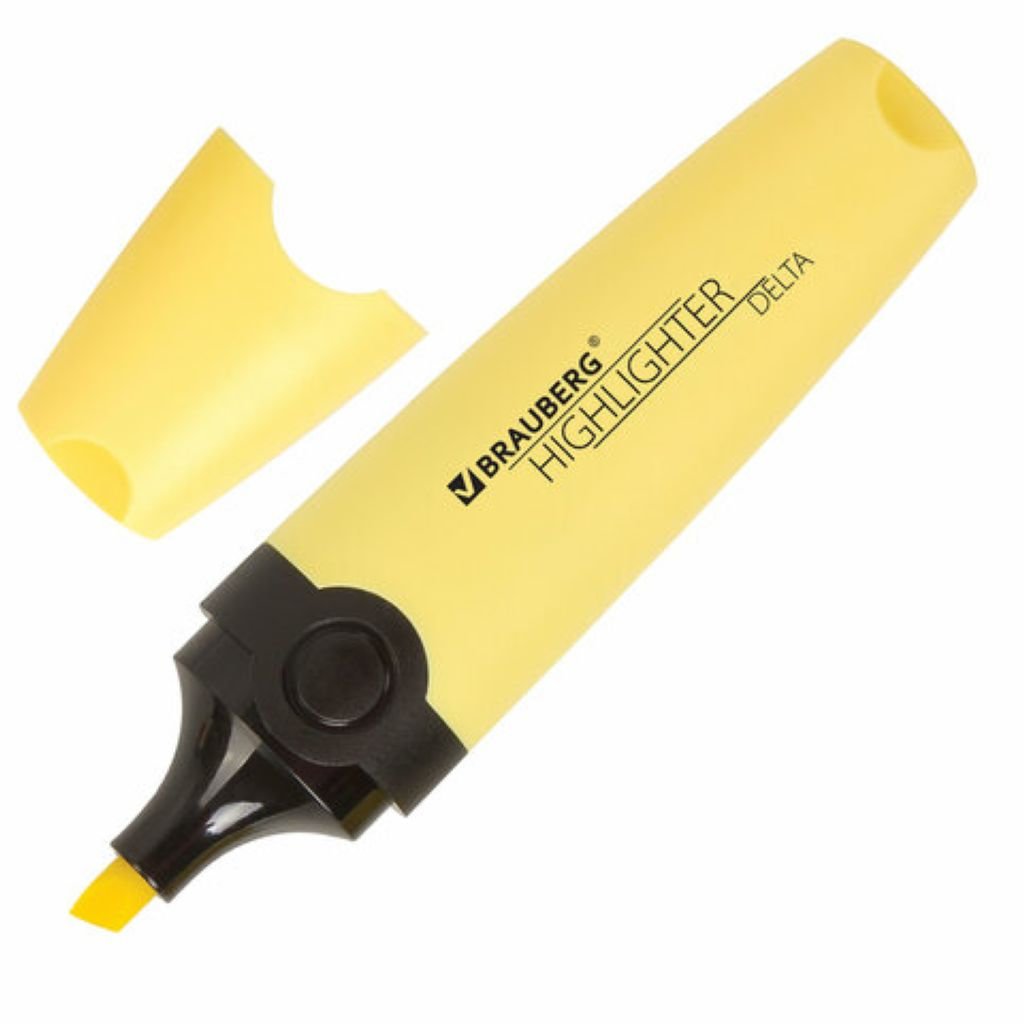 Маркер-текстовыделитель "BRAUBERG "DELTA PASTEL" ваниль /12/