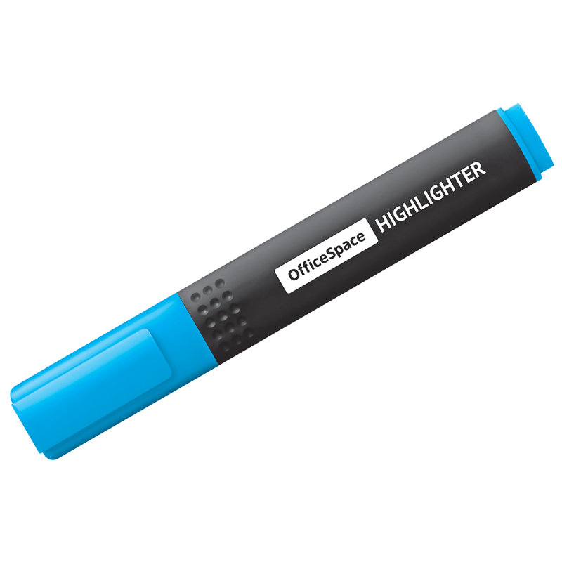 Маркер-текстовыделитель "OfficeSpace " 1-4мм голубой /12/
