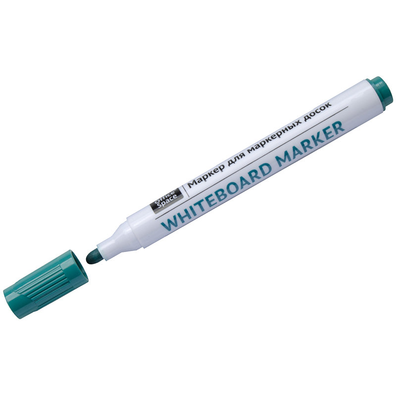 Маркер для доски 2,5мм "OfficeSpace" зеленый, пулевидный /12/