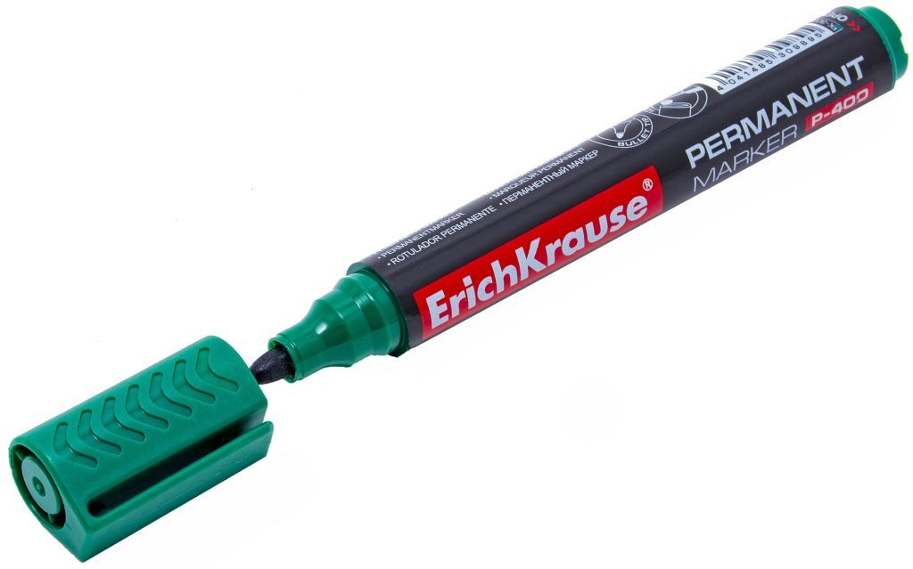 Маркер перманентный 0,8-2,2мм "P-400" зеленый  /12/