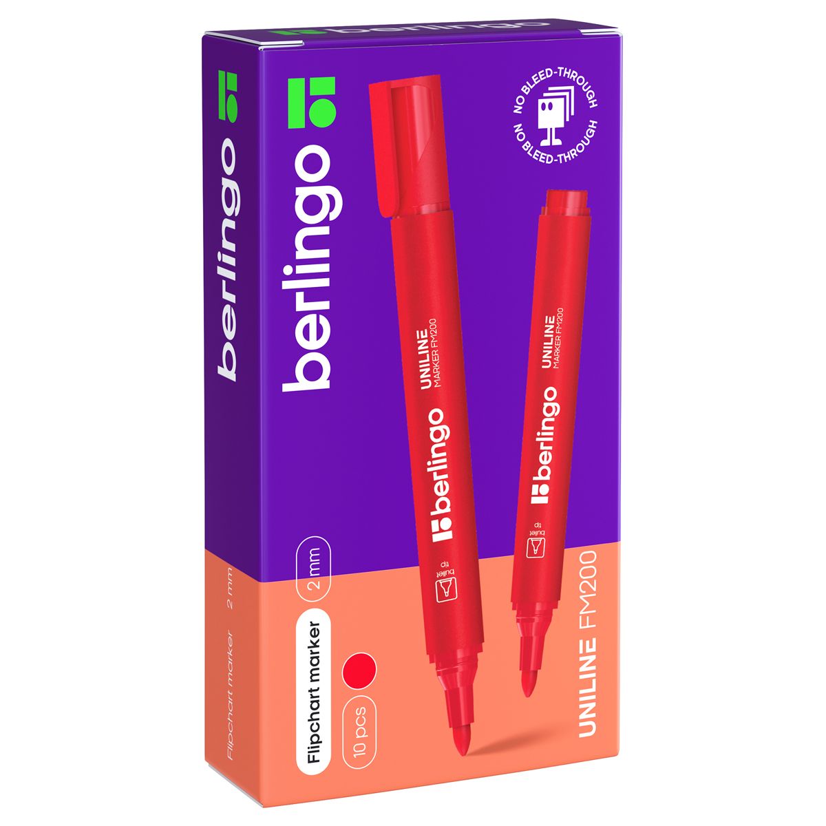 Маркер для флипчарта 2 мм. "Berlingo" красный /10/
