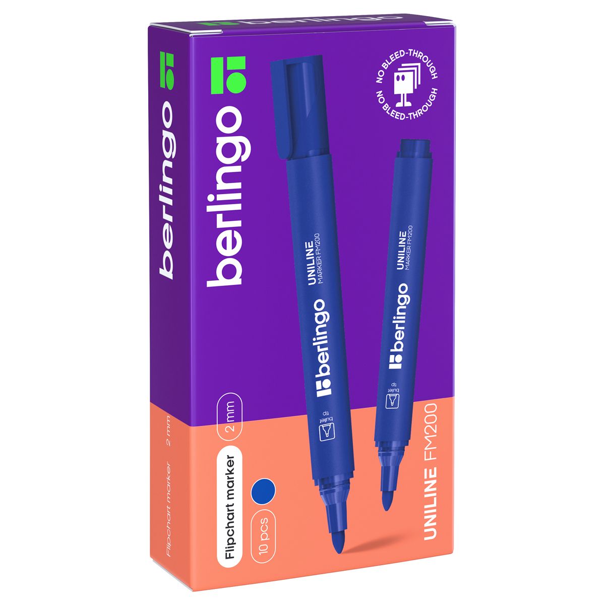 Маркер для флипчарта 2 мм. "Berlingo" синий /10/