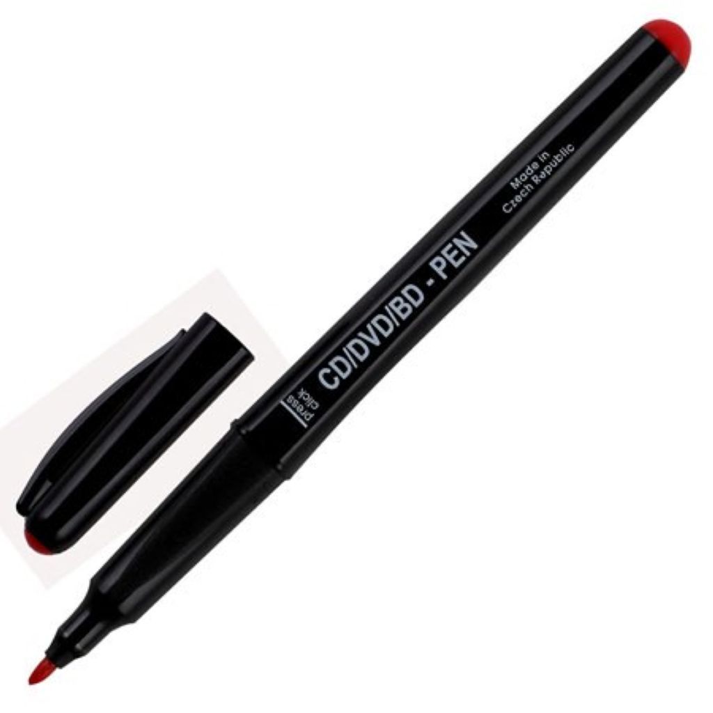 Маркер для CD "Centropen" красный /10/