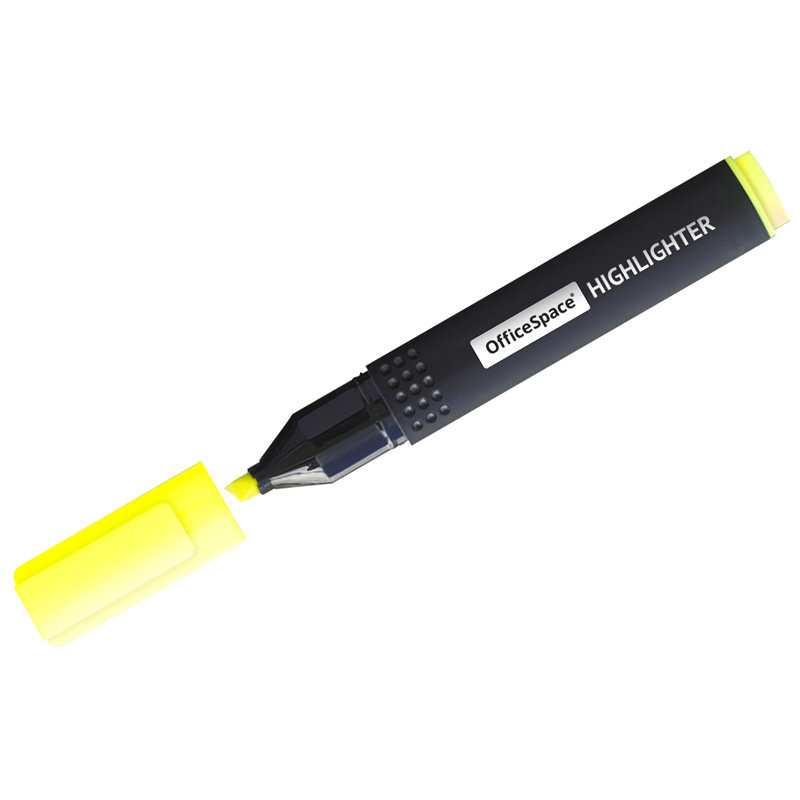 Маркер-текстовыделитель "OfficeSpace " 1-4мм. желтый /12/
