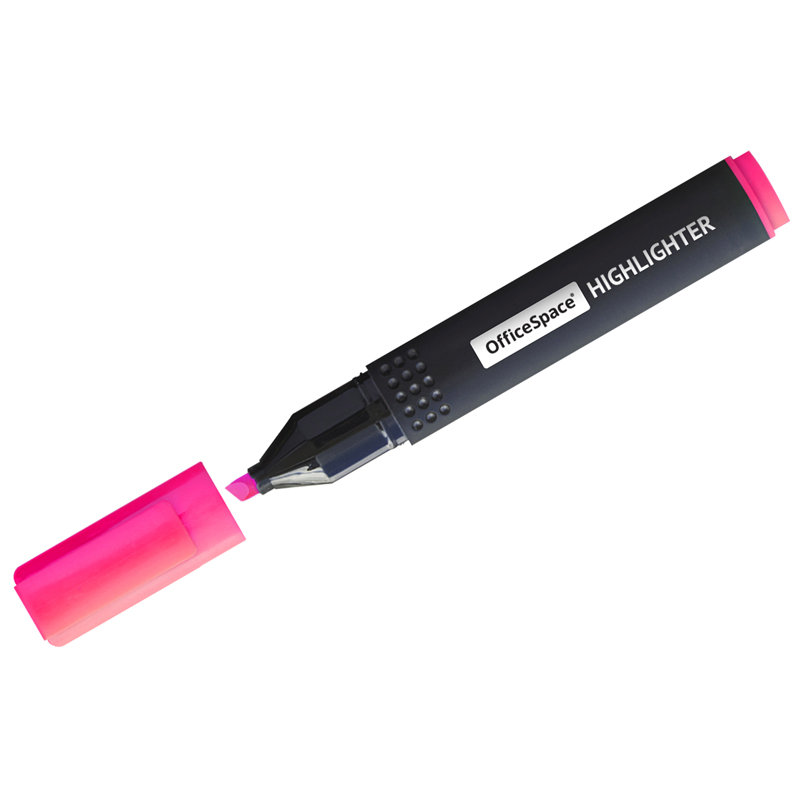 Маркер-текстовыделитель "OfficeSpace " 1-4мм розовый /12/