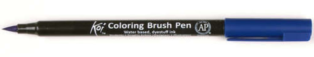 Маркер-акварельный "Koi" кисточка № 36 синий /12/