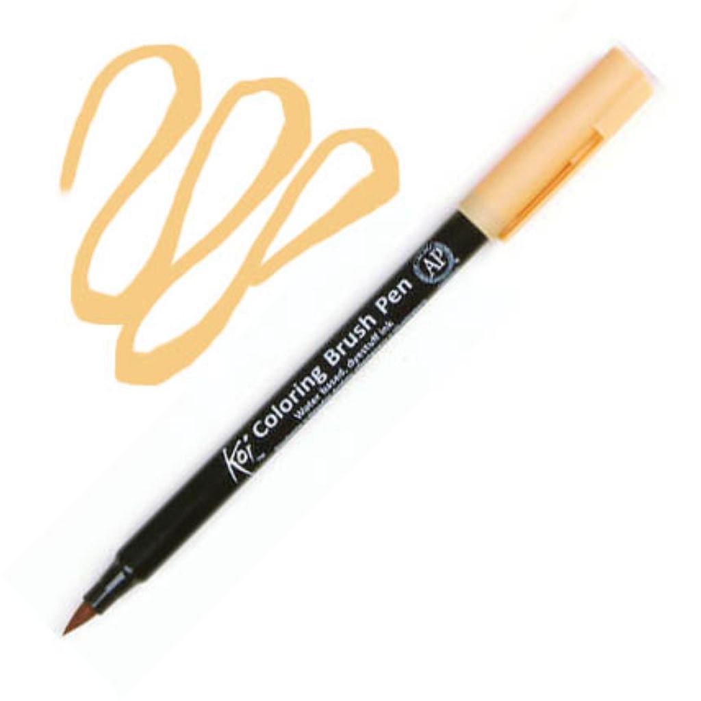 Маркер-акварельный "Koi" кисточка №407 коричневый древесный /12/