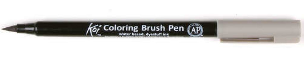 Маркер-акварельный "Koi" кисточка № 45 серый теплый /12/