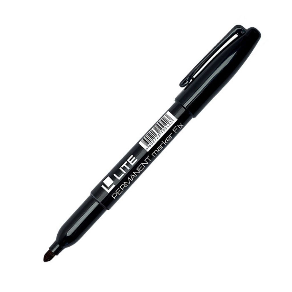 Маркер перманентный 1-3мм "LITE" черный круглый /12/