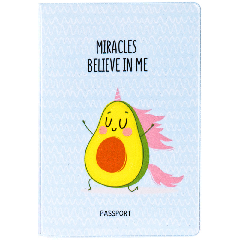 Обложка для паспорта MESHU "Avocado", ПВХ, 2 кармана /10/