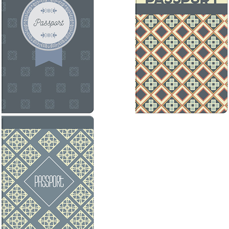 Обложка для паспорта OfficeSpace фотопечать, ПВХ, "In brown" ассорти /10/