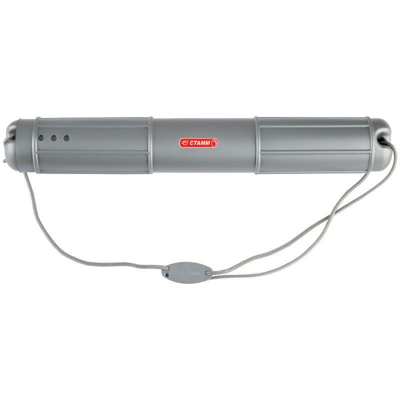 Тубус  90мм "СТАММ" серый на шнурке  /10/
