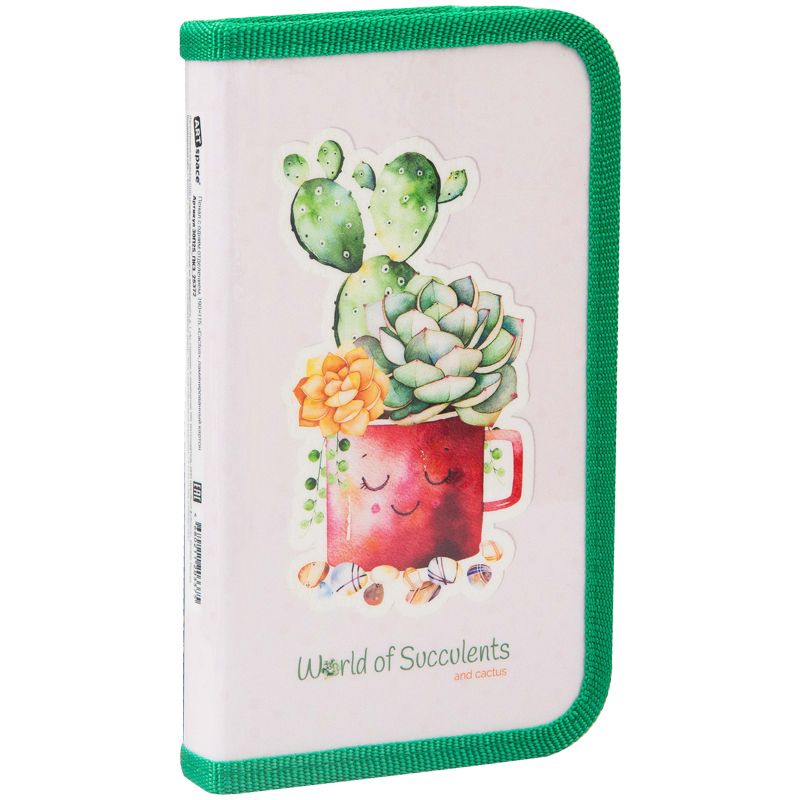 Пенал 1 отд. ArtSpace "Cactus" ламинация /1/