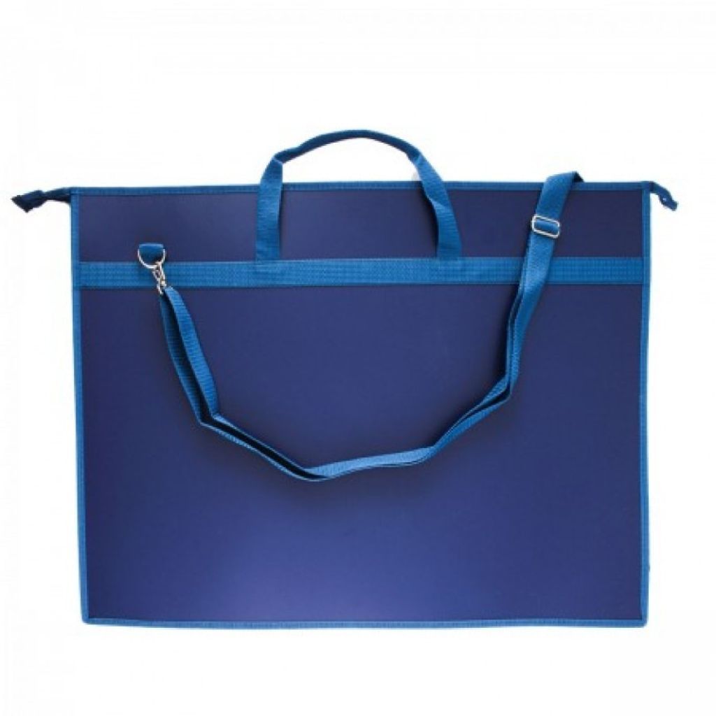 Папка для чертежей и рисунков А2 синяя с ручкой /10/