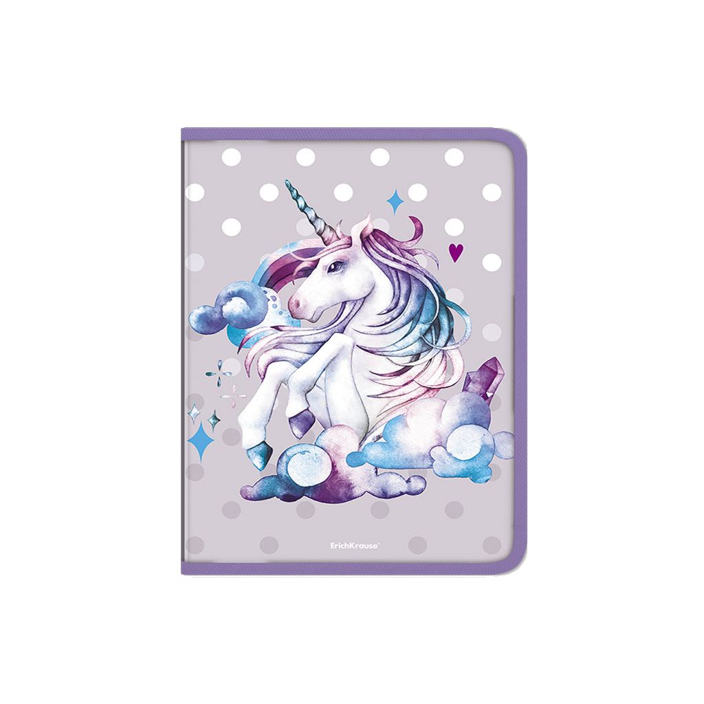 Папка для тетрадей  А4  "Dream Unicorn" на молнии /4/