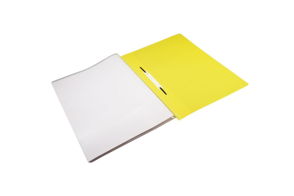 Папка-скоросшиватель А4 "Hatber" дисплей желтая /10/