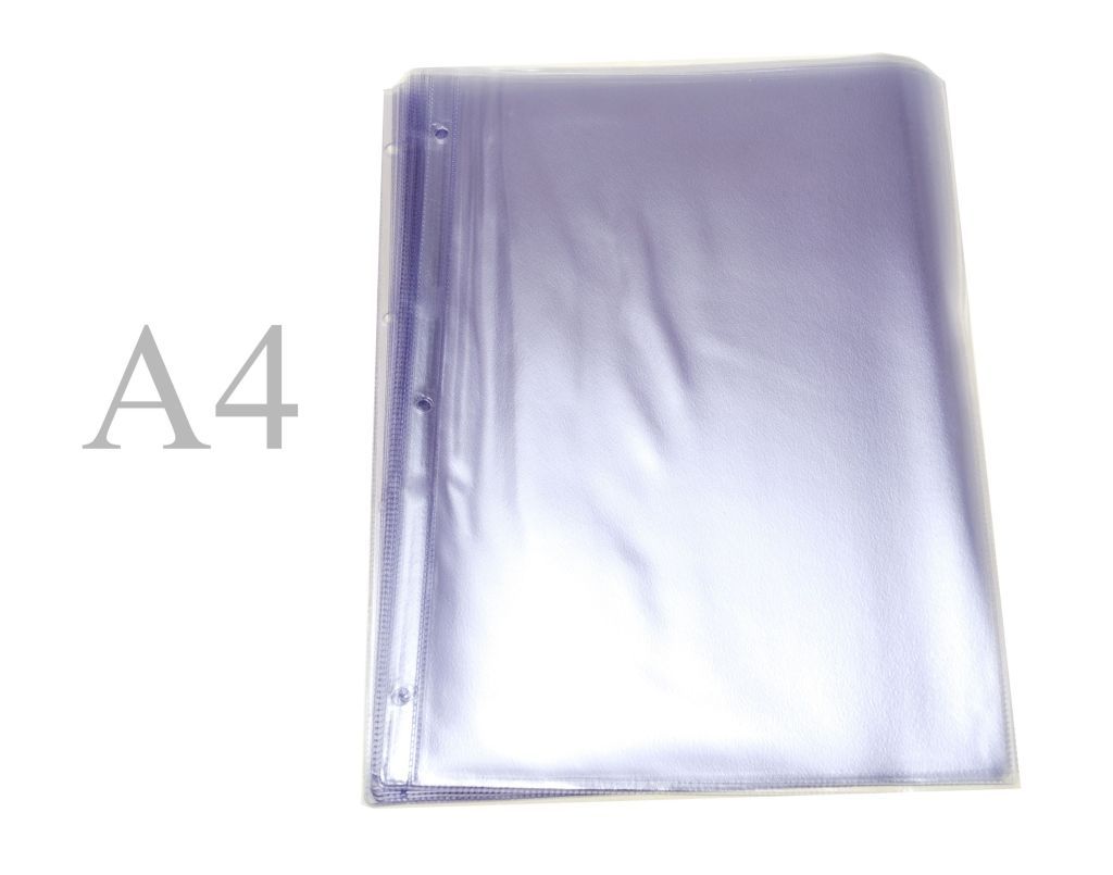 Файлы-вкладыши А4 120мкм для папки "Меню" на винтах с 3-мя отверстиями 1шт. /100/500/