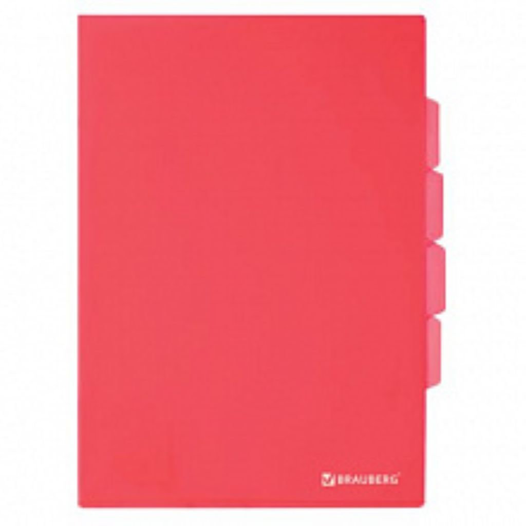 Папка-уголок А4 3 отделения красная /10/