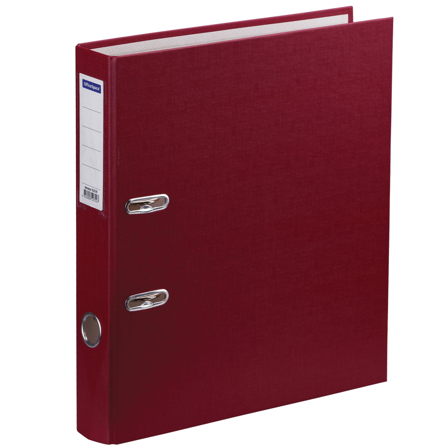 Папка-регистратор 50мм "OfficeSpace" бордовая /25/