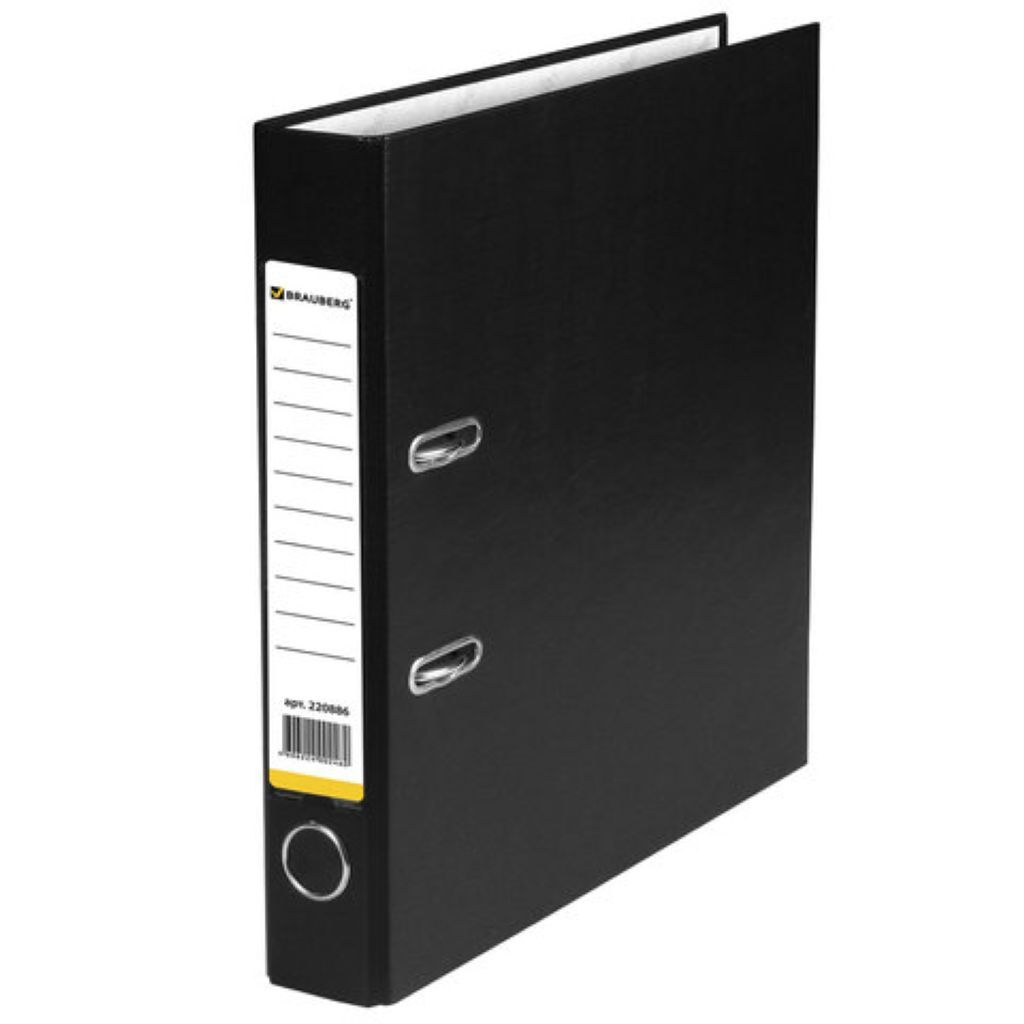 Папка-регистратор 50мм "Brauberg" А4 черная /25/