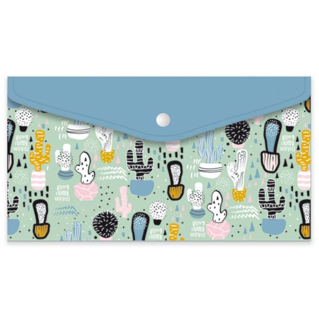 Папка на кнопке 260х140мм "кактусы" /12/