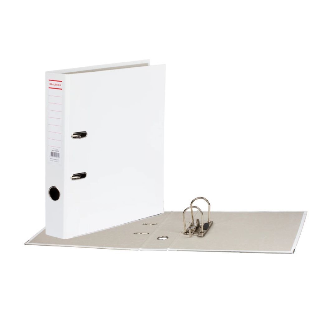 Папка-регистратор 50мм "Brauberg" А4 белая /25/