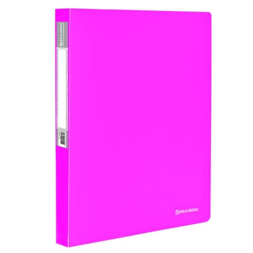 Папка А4 с файлами  40л. "BRAUBERG" NEON розовая /10/