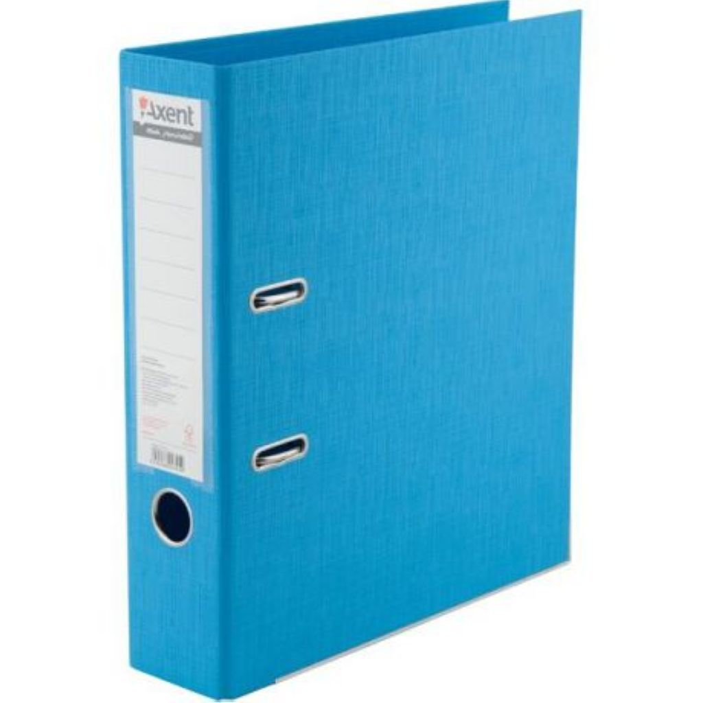Папка-регистратор 75мм "AXENT Prestige+" светло-голубая двусторонняя /50/
