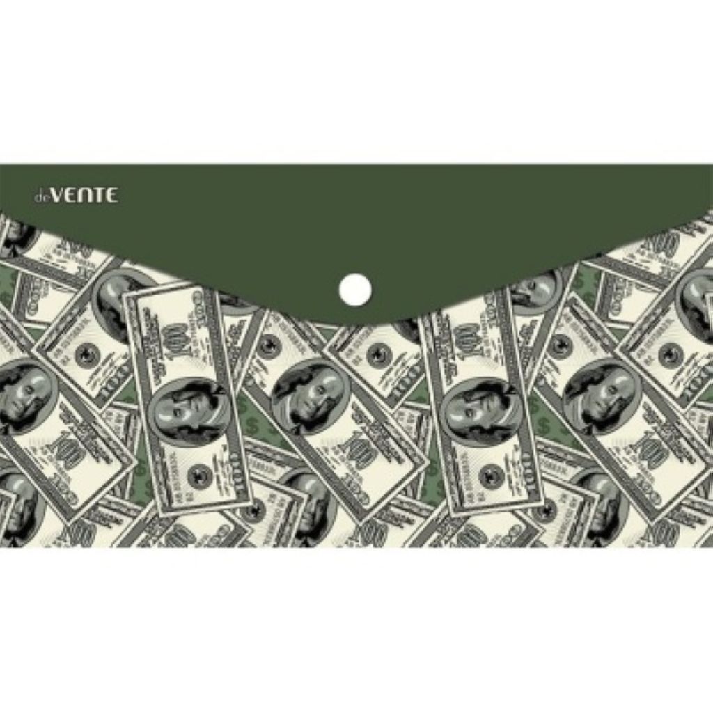 Папка на кнопке 260х140мм "deVENTE. Dollars" /12/