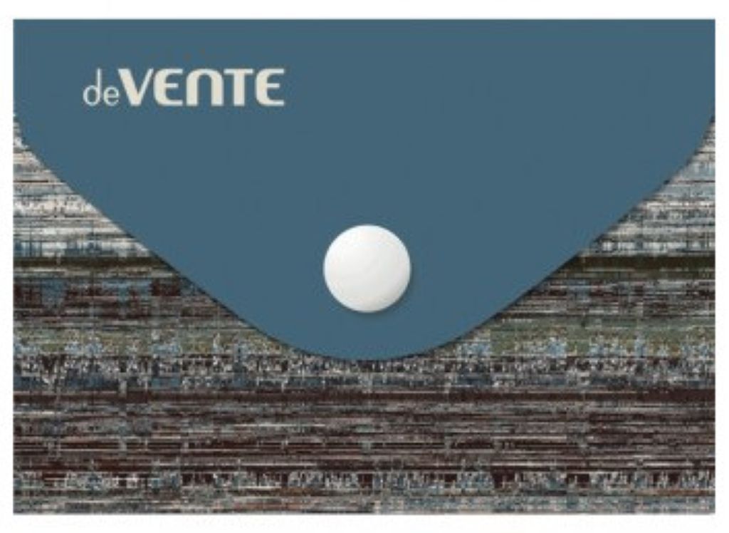 Папка на кнопке А7 "deVENTE. BlueBrown" /12/