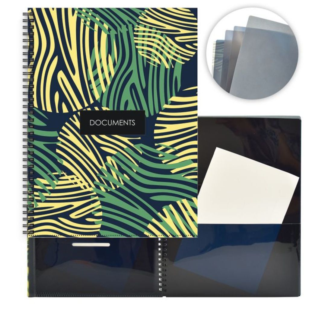 Папка А4 с отделениями 8шт. "Желтые узоры" /12/