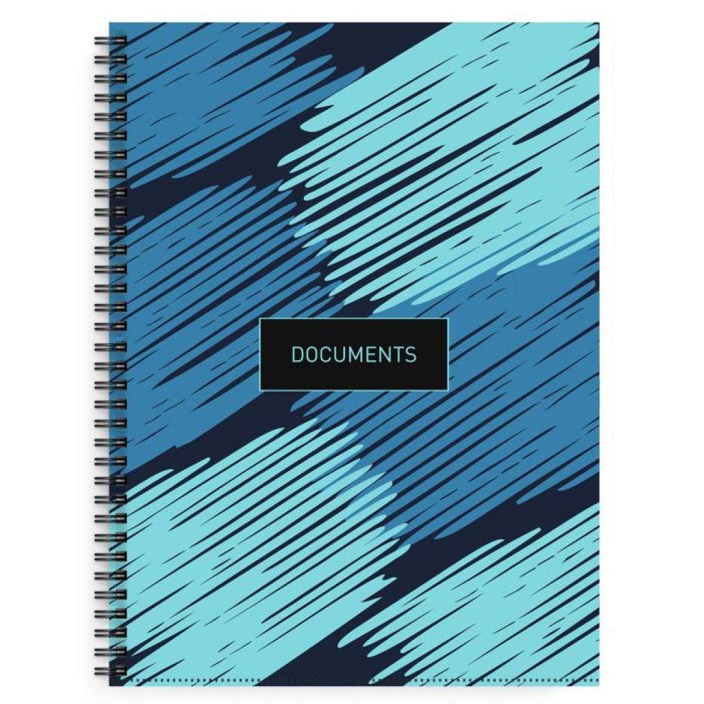 Папка А4 с отделениями 8шт. "Голубые узоры" /12/