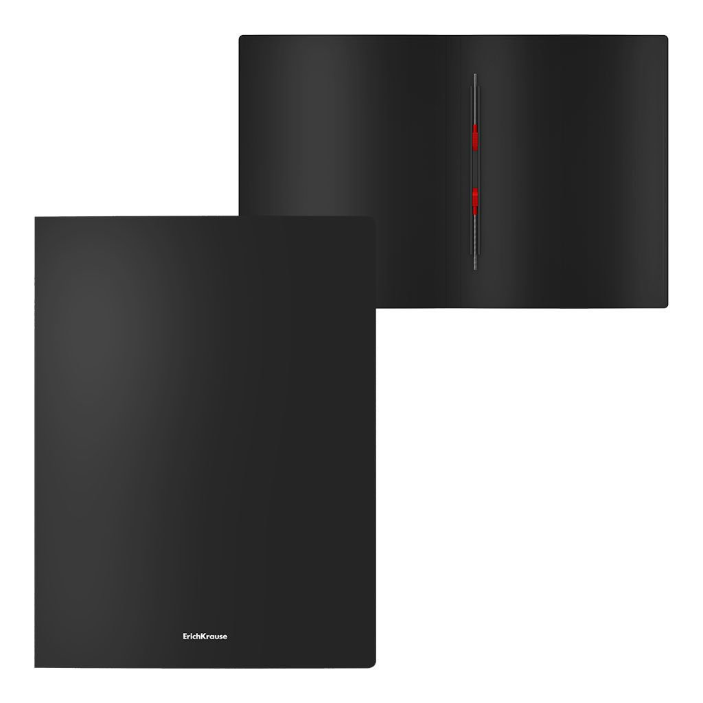 Папка-скоросшиватель с пружинным механизмом 15мм А4 "Matt Classic" черный /4/