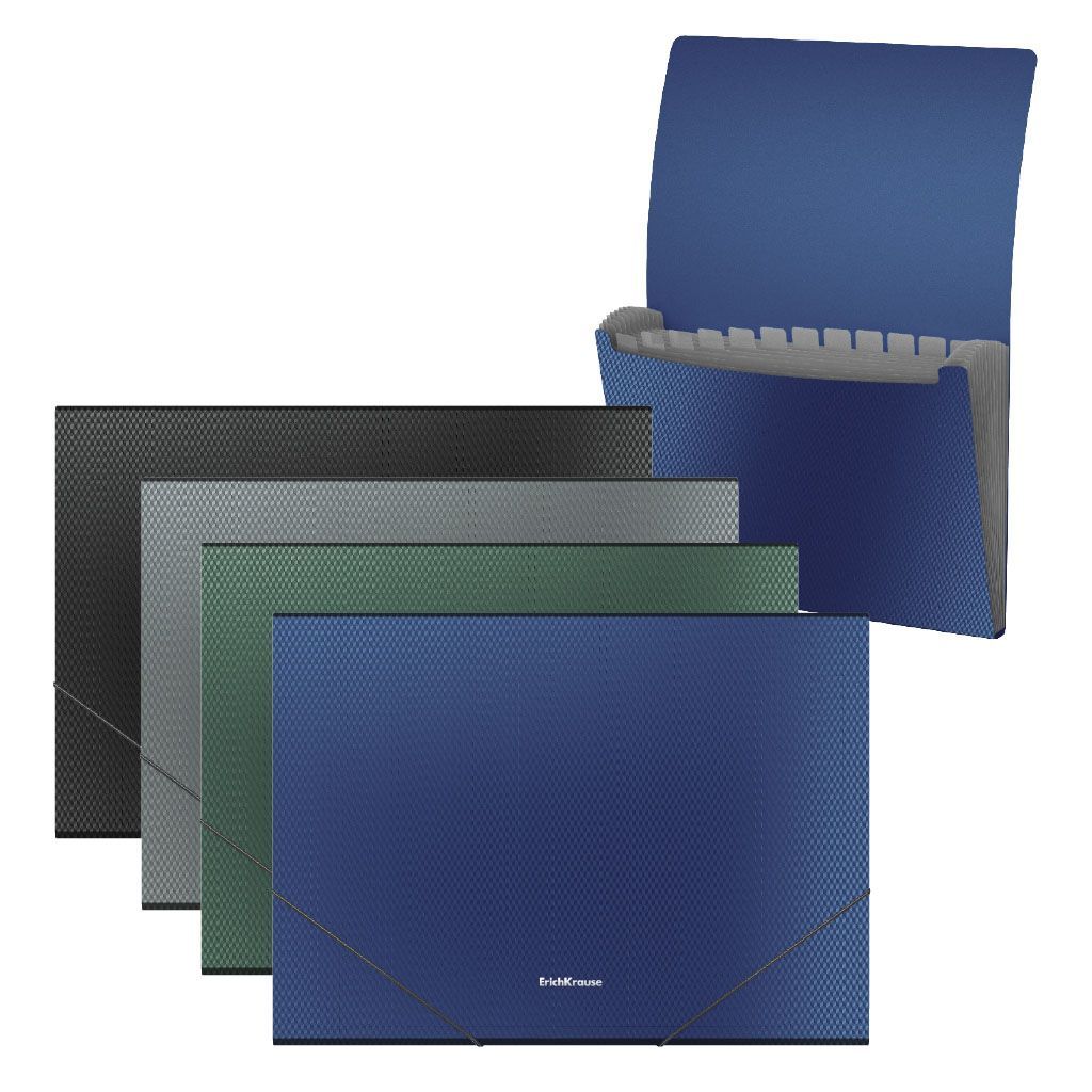 Папка евро с отделениями 12шт. "Diamond Original" ассорти /4/