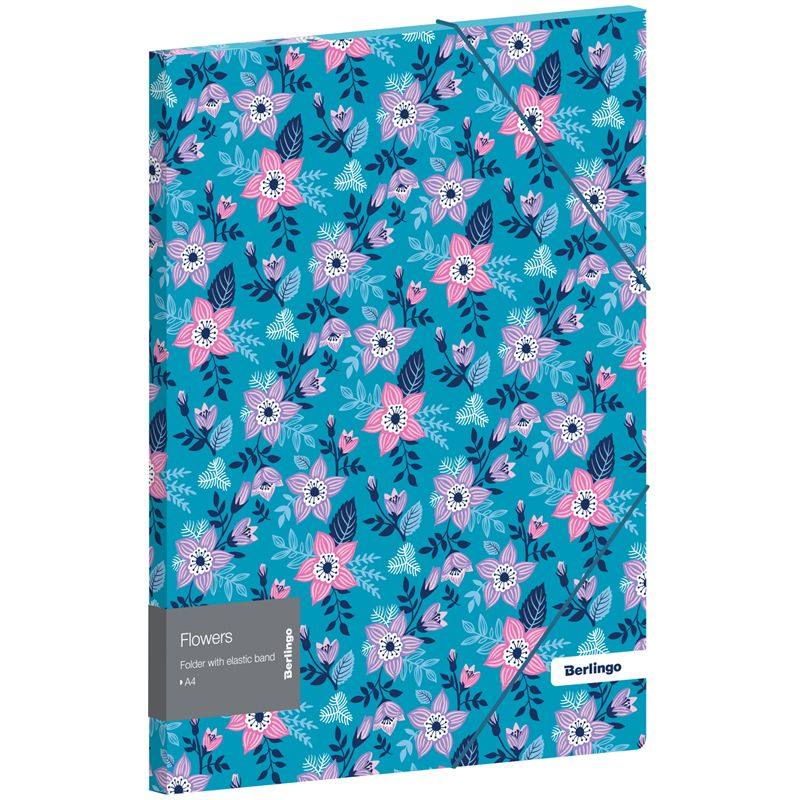 Папка на резинках А4 "Flowers" /15/