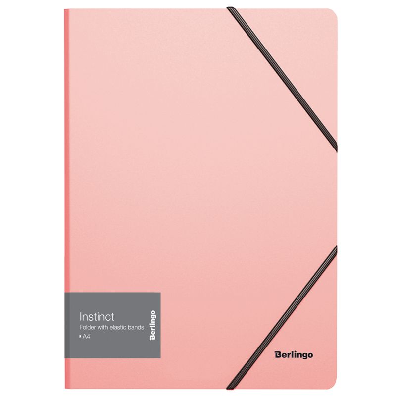 Папка на резинках А4 "Instinct" фламинго /35/