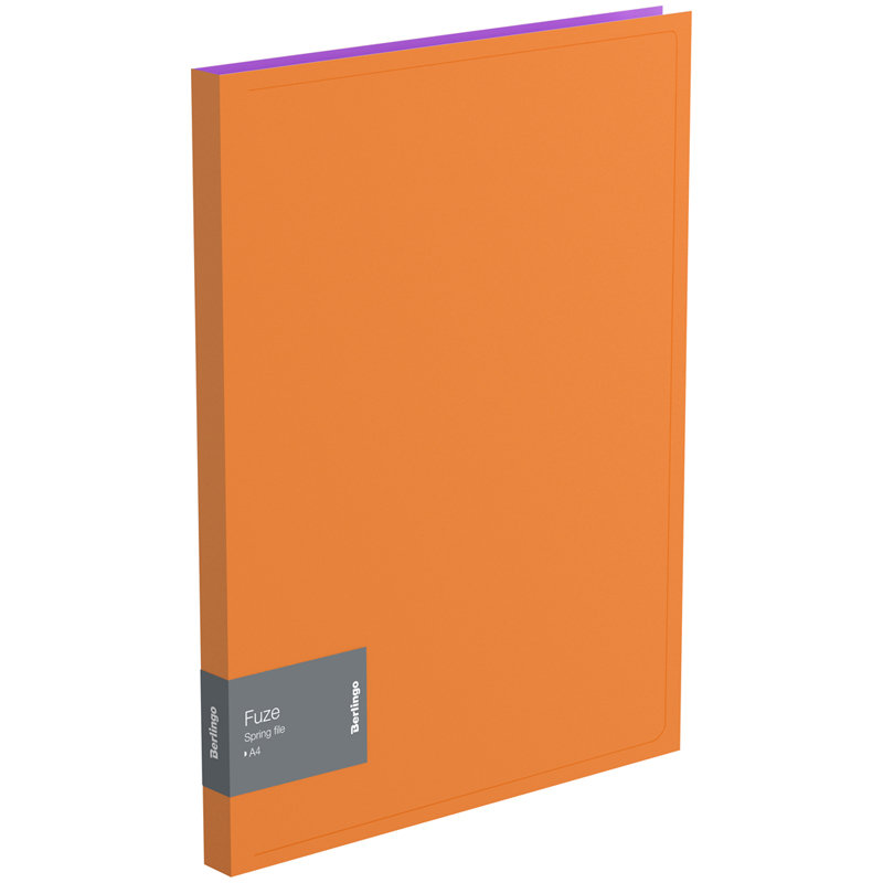 Папка-скоросшиватель с пружинным механизмом 17мм А4 "Berlingo Fuze" оранжевая /1/30/