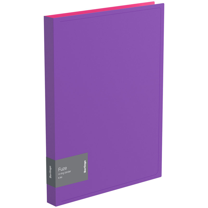 Папка А4 на 4-х кольцах 25мм "Berlingo Fuze" фиолетовая  /20/