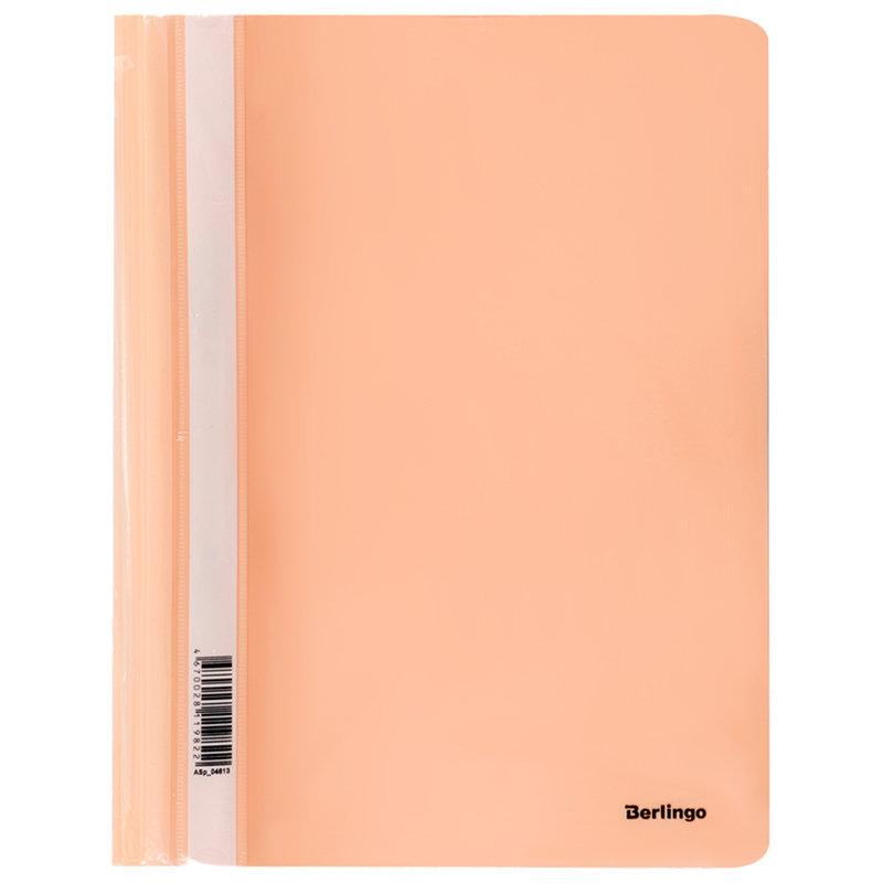 Папка-скоросшиватель А4 "Berlingo" фламинго с прозр. верхом /20/