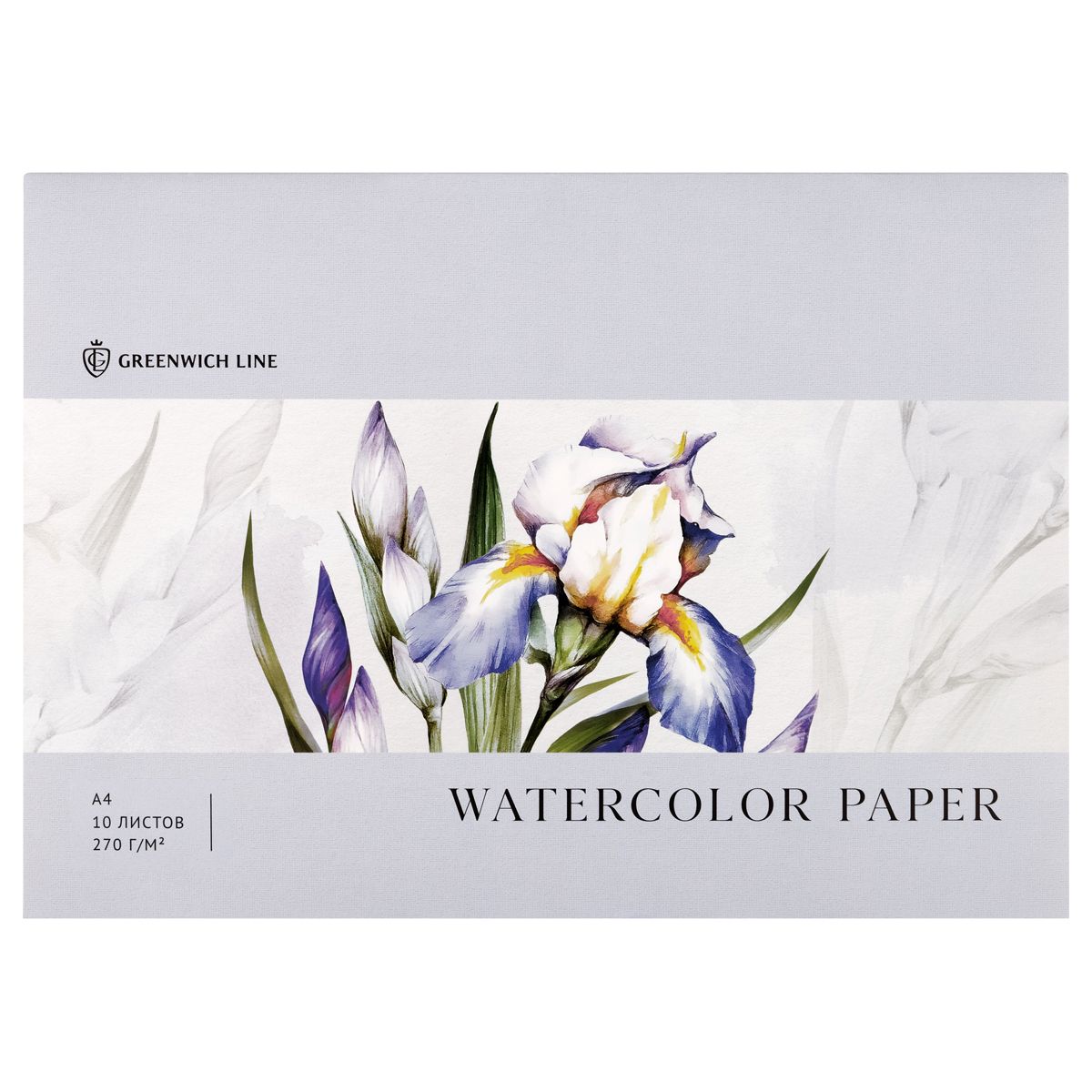 Папка для акварели А4 10л. "Greenwich Line "Ботанический сад", 270г/м2 /40/