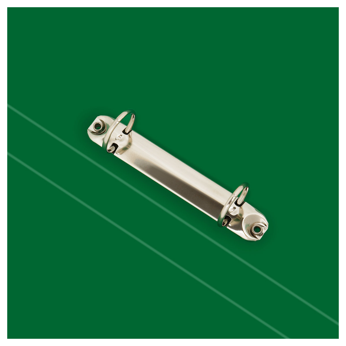 Папка А4 на 2-х кольцах 40мм "Стандарт" пластик, зеленая