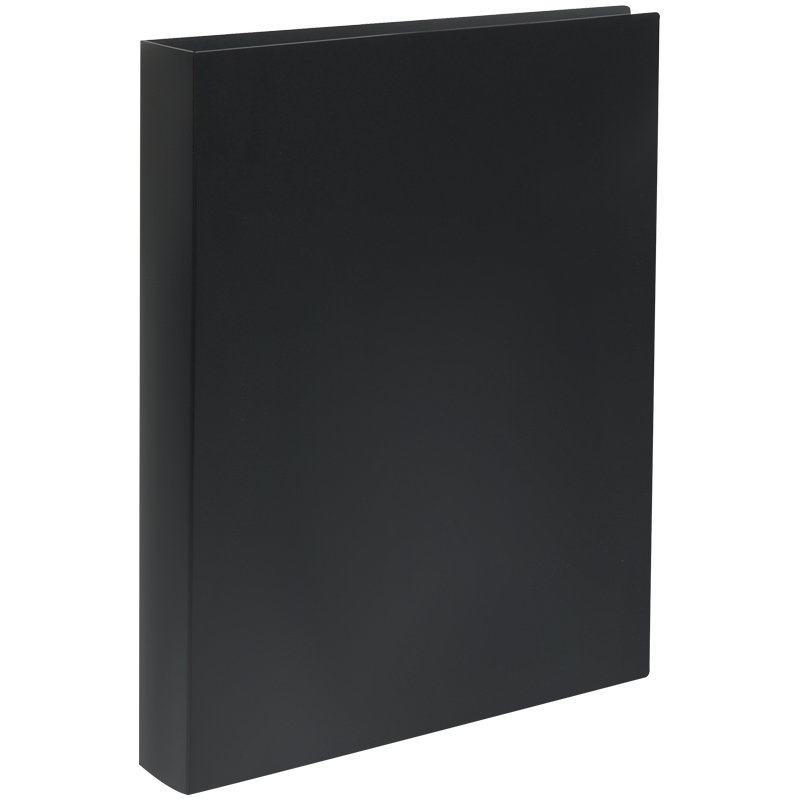 Папка А4 на 2-х кольцах 40мм "Стамм" пластик, черная /10/