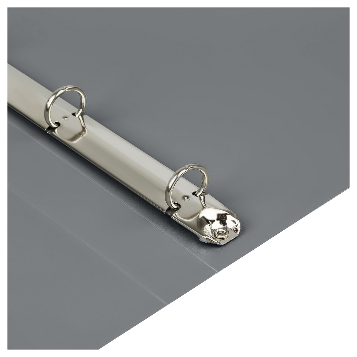 Папка А4 на 4-х кольцах 25мм "Стандарт" пластик, серая