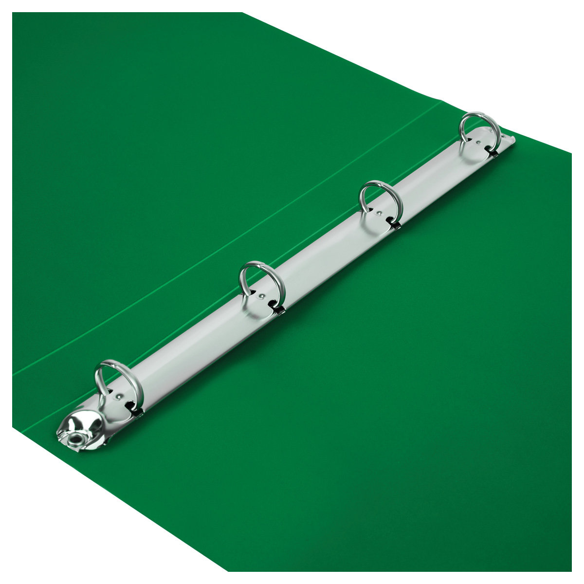 Папка А4 на 4-х кольцах 25мм "Стамм" пластик, зеленая